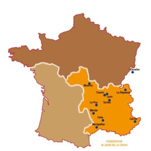 Carte de la Fédération du Sud-Est